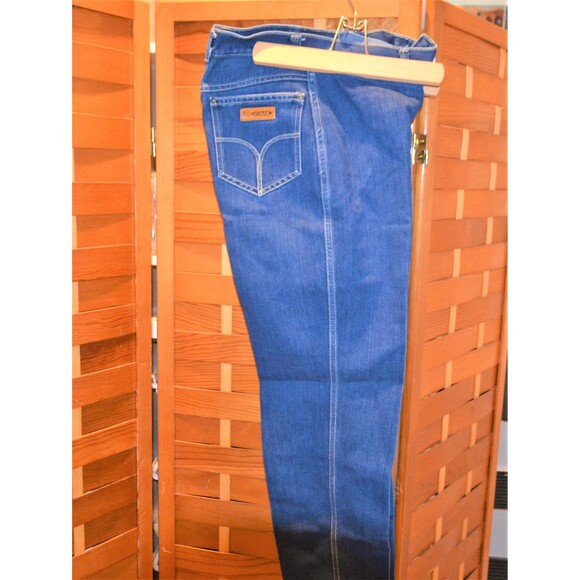 Vintage Jeans Ultra High Flat Front P.S. Gitano 1970s Logo Retro - Picture 1 of 6